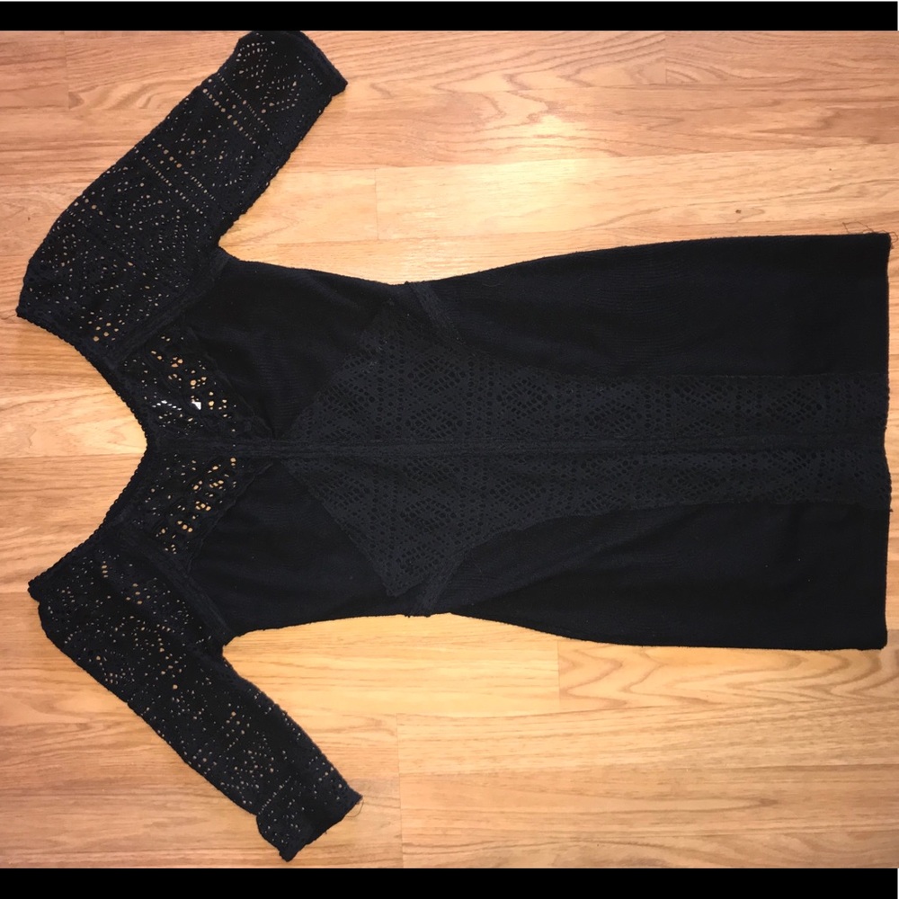 Tight black winter dress